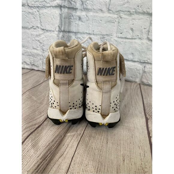 Nike fastflex boys youth 5 football cleats w/high ankle support white/grey - Picture 3 of 10